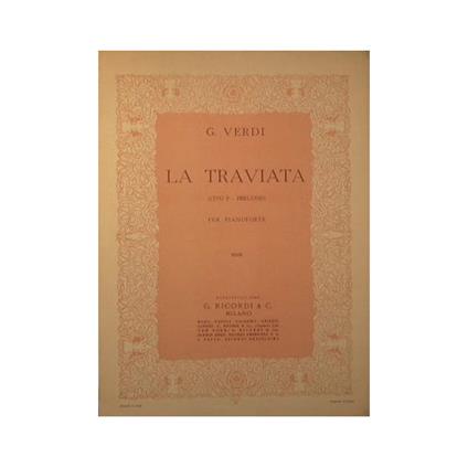 La Traviata - Verdi Giuseppe - copertina