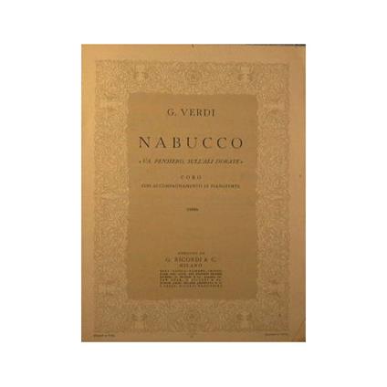 Nabucco - Verdi Giuseppe - copertina