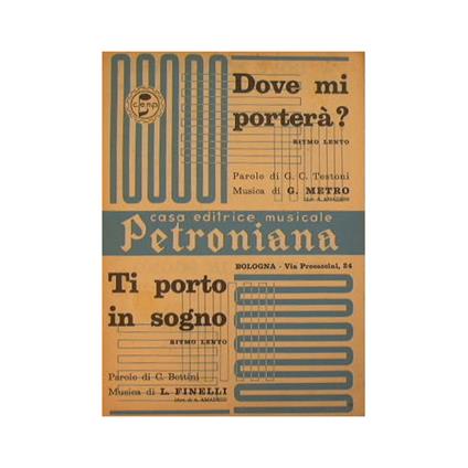 Dove mi porterà? ( ritmo lento ) - Ti porto in sogno ( ritmo lento ) - copertina