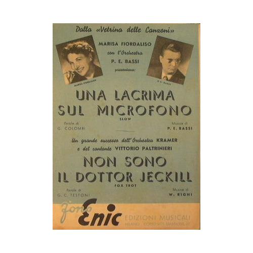 Una lacrima sul microfono ( slow ) - Non sono il dottor Jeckill ( fox trot ) - copertina