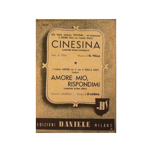 Cinesina ( canzone ritmo moderato ) - Amore mio rispondimi ( canzone ritmo lento ) - copertina