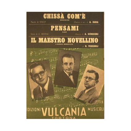 Chissà com'è ( moderato ) - Pensami ( slow ) - Il maestro novellino ( canzone moderato ) - copertina