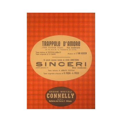 Trappole d'amore ( fox moderato ) - Sinceri ( slow moderato ) - copertina