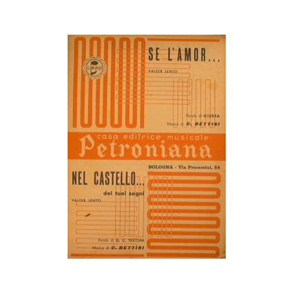 Se l'amor ( valzer lento ) - Nel castello dei tuoi sogni ( valzer lento ) - copertina