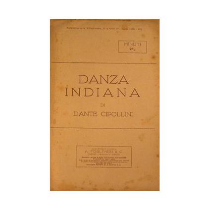 Danza Indiana - copertina