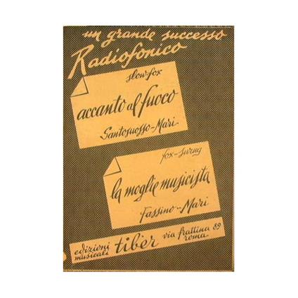 Accanto al fuoco ( slow fox ) - La moglie musicista ( fox swing ) - copertina