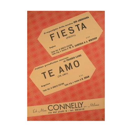 Fiesta ( bajon ) - Te amo ( beguine ) - copertina