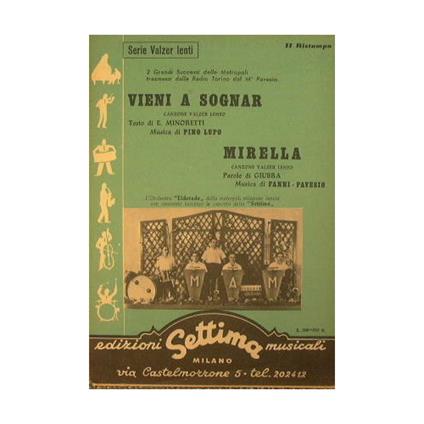 Vieni a sognar ( canzone valzer lento ) - Mirella ( canzone valzer lento ) - copertina