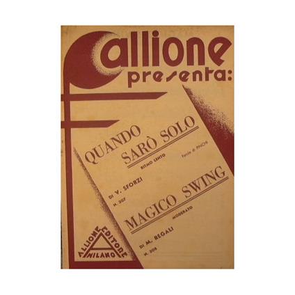 Quando sarò solo ( ritmo lento ) - Magico Swing ( moderato ) - copertina