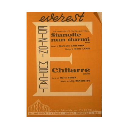 Stanotte nun durmì ( slow ) - Chitarre ( beguine ) - copertina