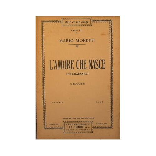 L' amore che nasce ( intermezzo ) ( moderato assai ) - Mario Moretti - copertina