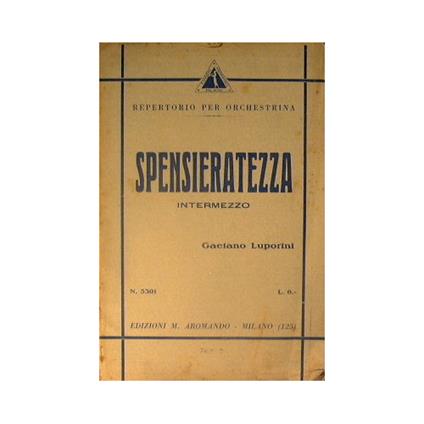 Spensieratezza ( intermezzo ) - copertina