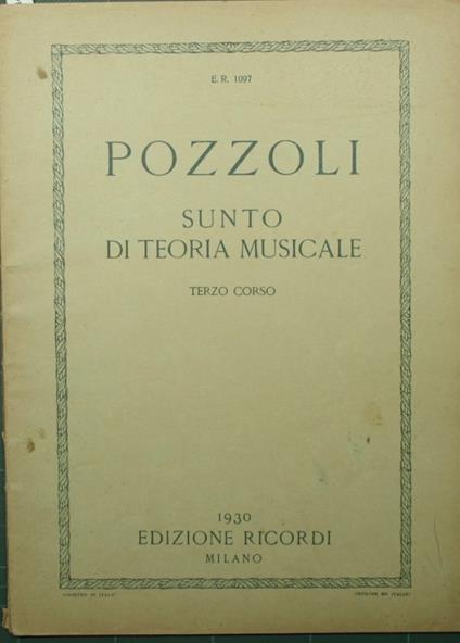 Sunto di teoria musicale - copertina