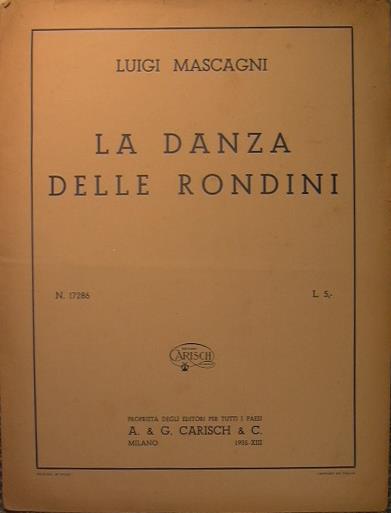 La danza delle rondini - copertina