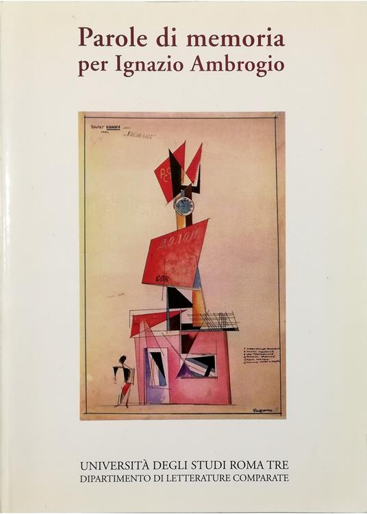 Parole di memoria per Ignazio Ambrogio - copertina
