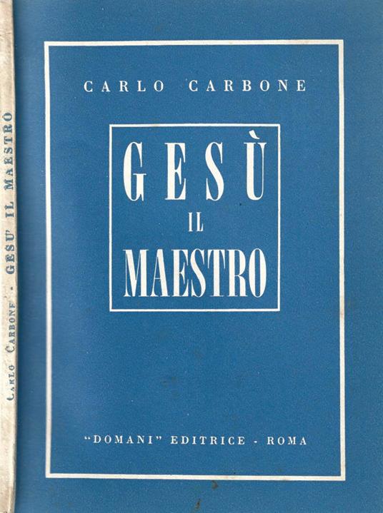 Gesù il Maestro - Carlo Carbone - copertina