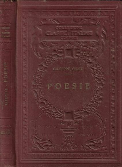 Poesie - Giuseppe Giusti - copertina