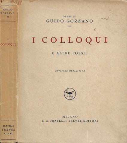 I Colloqui e altre poesie - Guido Gozzano - copertina