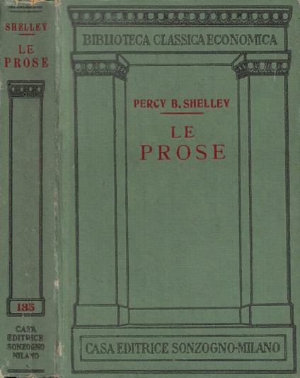 Le Prose - Percy Bysshe Shelley - copertina