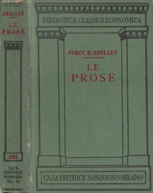 Le Prose - Percy Bysshe Shelley - copertina
