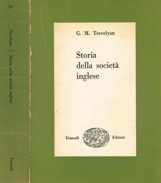 Storia della società inglese - George M. Trevelyan - copertina