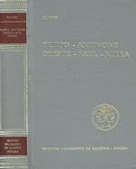Filippo. Antigone. Oreste. Saul. Mirra