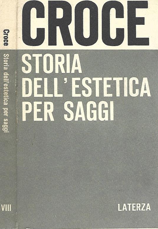 Storia dell'estetica per saggi - Benedetto Croce - copertina
