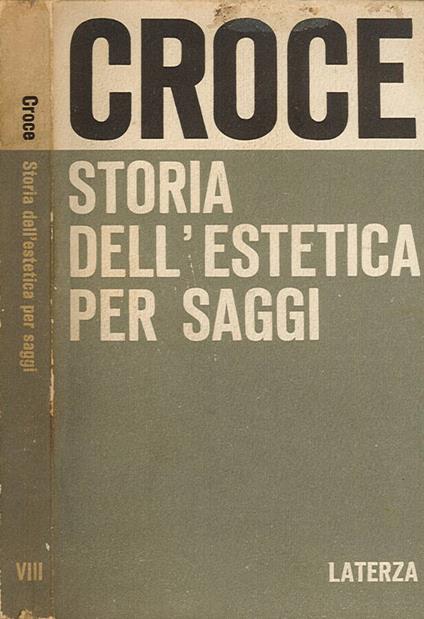 Storia dell'estetica per saggi - Benedetto Croce - copertina