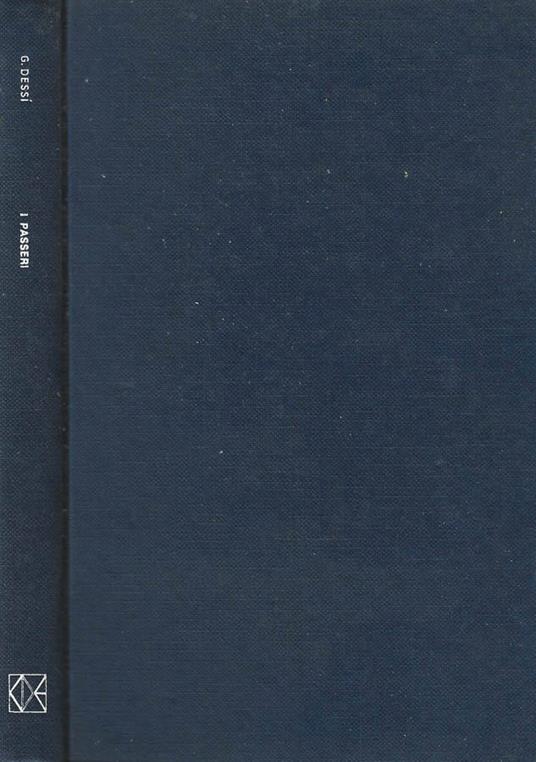 I passeri - Giuseppe Dessì - copertina