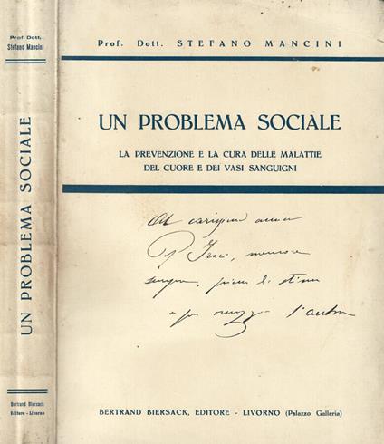 Un problema sociale - Stefano Mancini - copertina