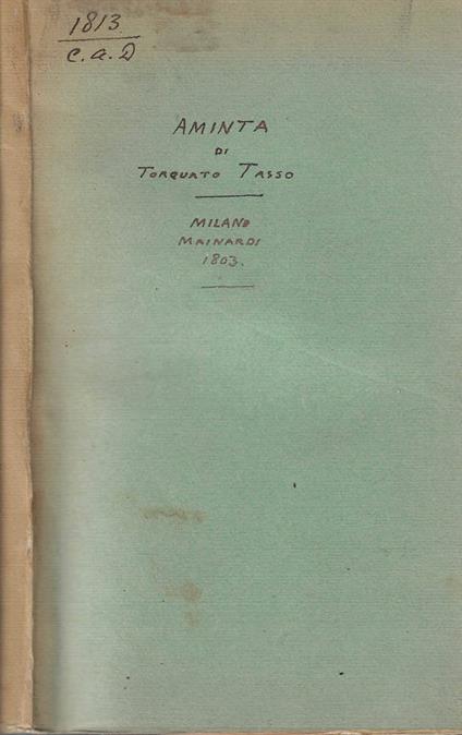 Aminta - Torquato Tasso - copertina