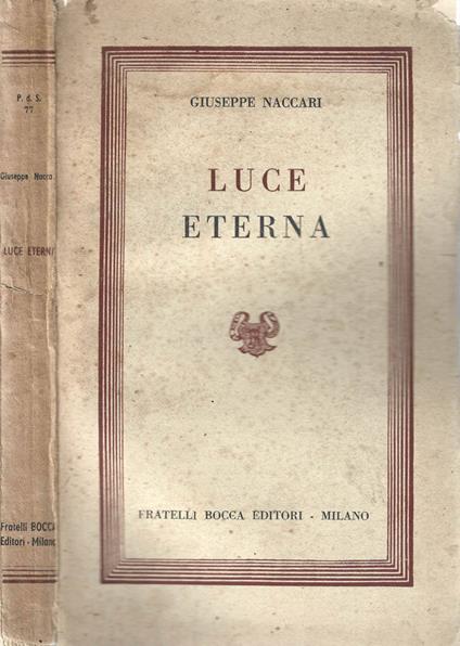 Luce eterna - Giuseppe Naccari - copertina