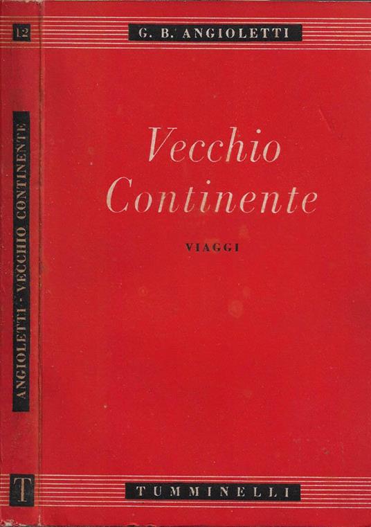 Vecchio Continente - G. Battista Angioletti - copertina
