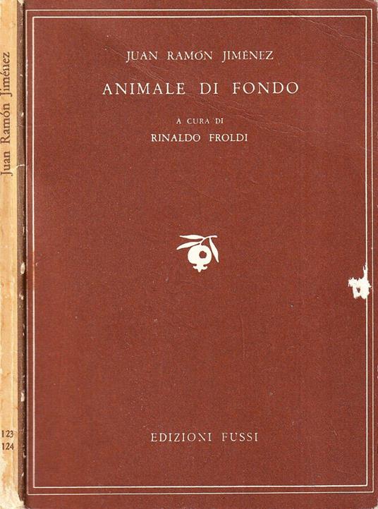 Animale di fondo - J. Ramón Jiménez - copertina