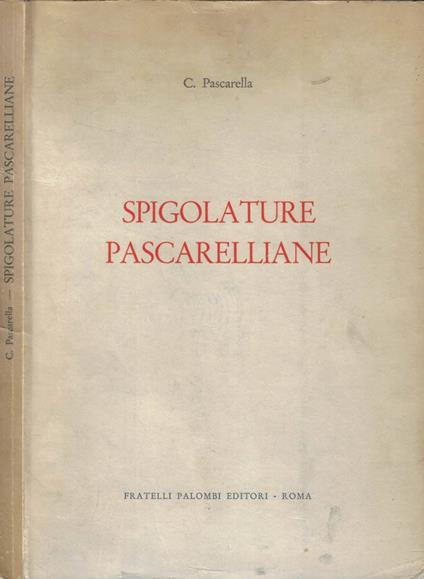 Spigolature pascarelliane - Cesare Pascarella - copertina