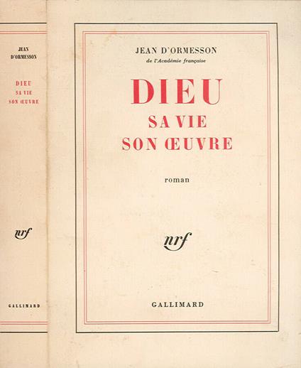 Dieu - Jean D'Ormesson - copertina
