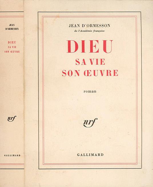 Dieu - Jean D'Ormesson - copertina