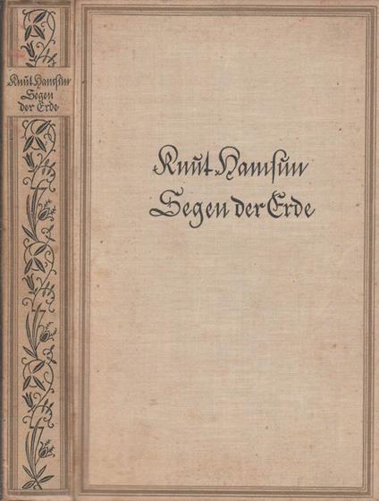 Segen der erde - Knut Hamsun - copertina