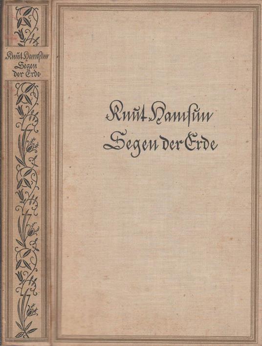 Segen der erde - Knut Hamsun - copertina
