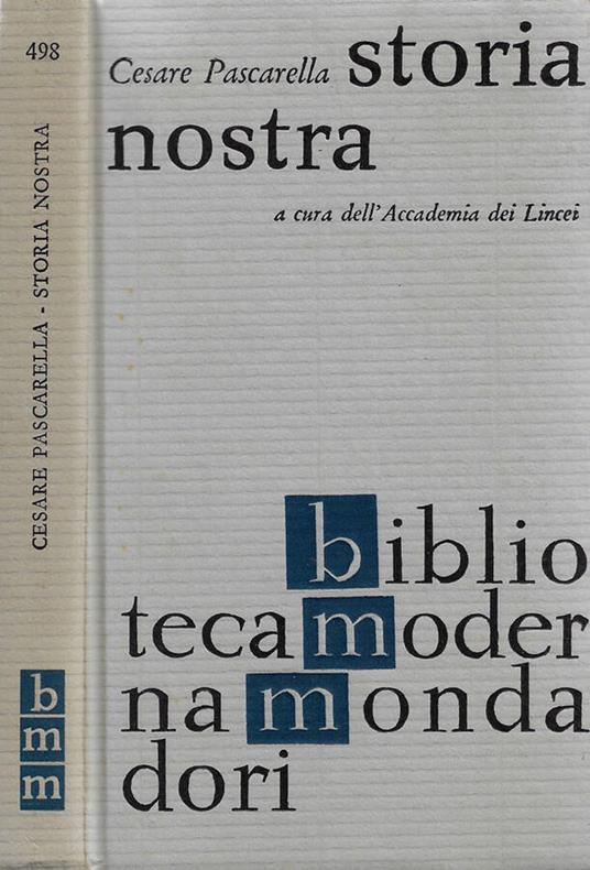 Storia nostra - Cesare Pascarella - copertina