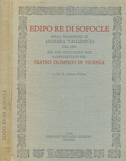 Edipo Re di Sofocle nella traduzione di Manara Valgimigli del 1939 - Sofocle - copertina