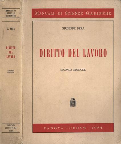 Diritto del lavoro - Giuseppe Pera - copertina