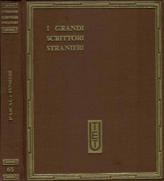 Pensieri - Blaise Pascal - copertina
