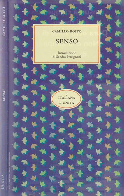 Senso - Camillo Boito - copertina