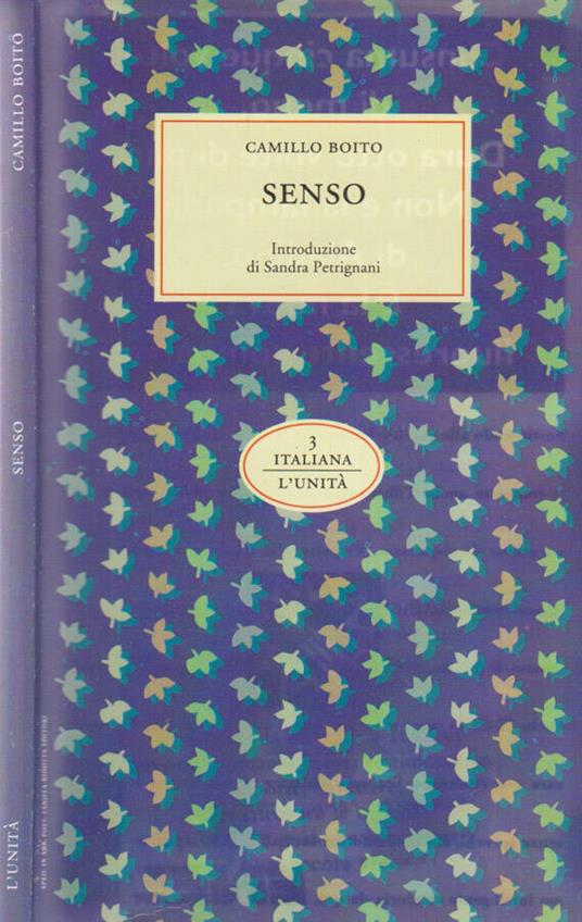 Senso - Camillo Boito - copertina