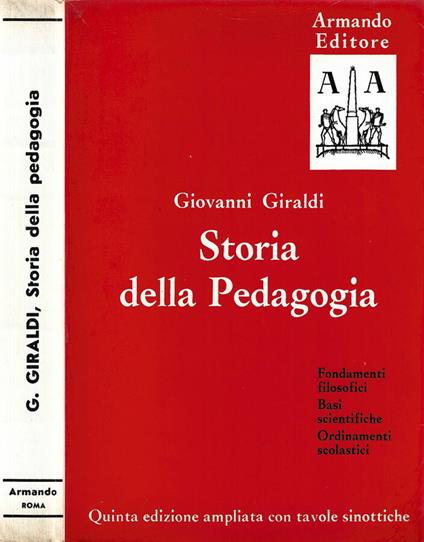 Storia della Pedagogia - Giovanni Giraldi - copertina