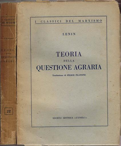 Teoria della Questione Agraria - Lenin - copertina