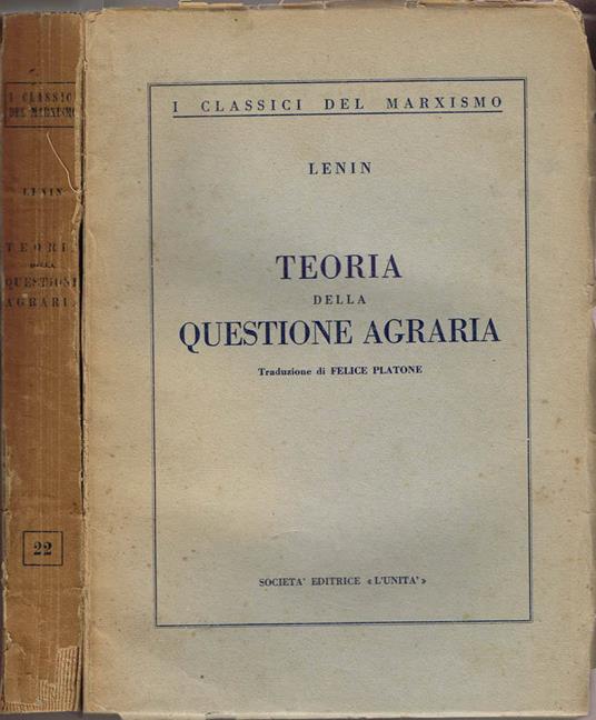Teoria della Questione Agraria - Lenin - copertina