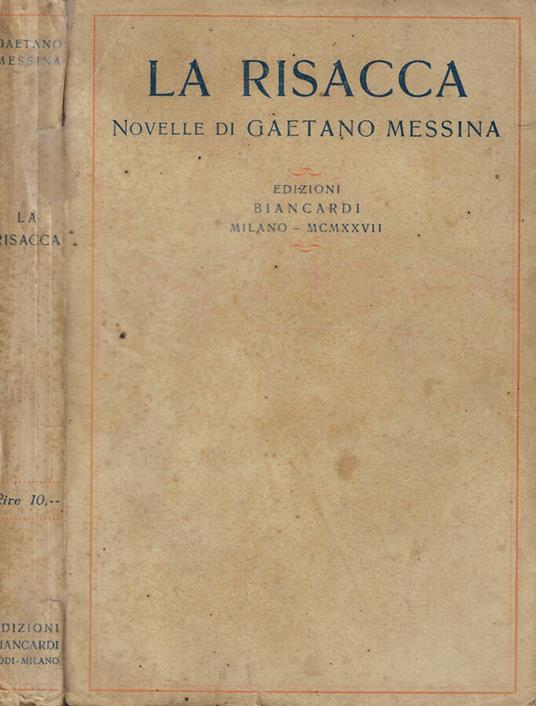 La risacca - Gaetano Messina - copertina