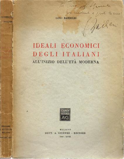 Ideali economici degli italiani - Gino Barbieri - copertina